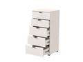Limone Arctic White Narrow 5-Drawer Chest: Compact, Modern, Elegant Storage Solution - UK Luxury Furniture